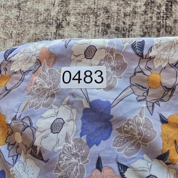 Melloday Top Women Small Floral Long Sleeve Smocked Cottage Coquette Career Boho - Picture 10 of 11